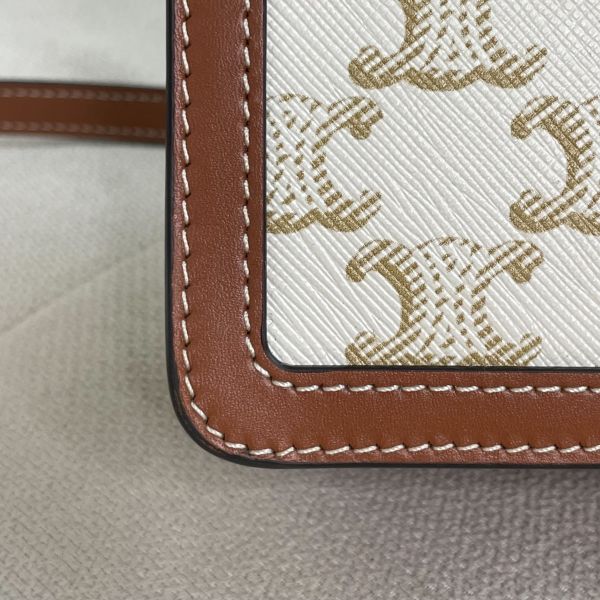 【12期0利率】CELINE 白老花 ENVELOPPE 手袋 【9.9成新】 