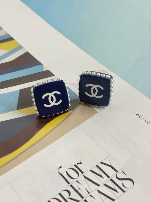 【分期0利率】CHANEL 珍珠鑲邊方形耳環【9成新】 