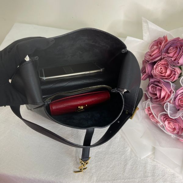 【12期0利率】YSL LE 5 À 7荔枝皮HOBO【95成新】 