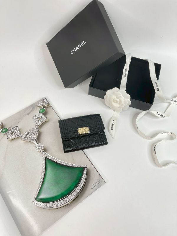【分期0利率】CHANEL BOY翻蓋零錢卡包【未使用閒置品】 