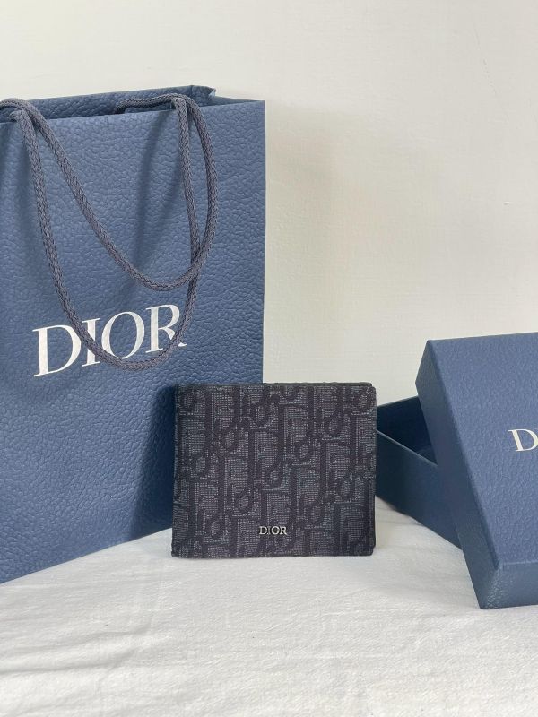 【全新品】DIOR OBLIQUE 對折零錢短夾 
