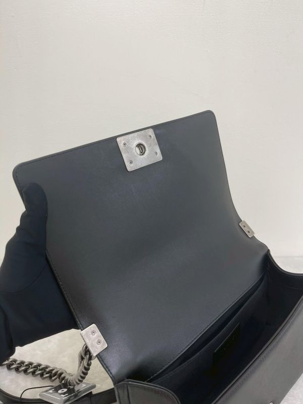 【95成新】CHANEL芯片款 BOY 25 牛皮銀扣 