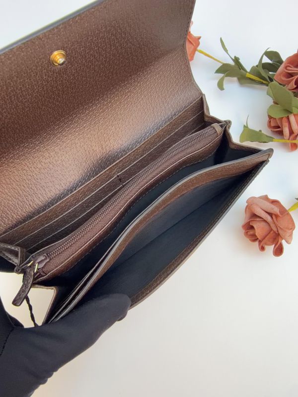 【9成新】GUCCI OPHIDIA 織帶扣式信封長夾 