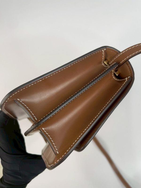 【95成新】BURBERRY TB帆布翻蓋斜背包 