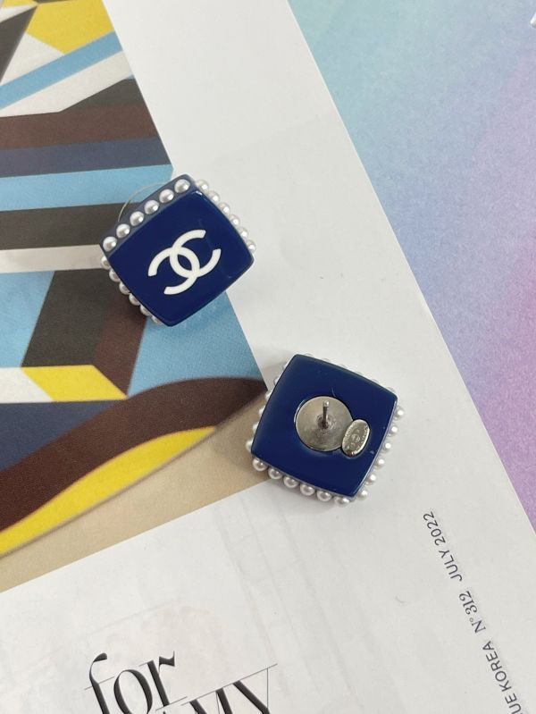 【分期0利率】CHANEL 珍珠鑲邊方形耳環【9成新】 