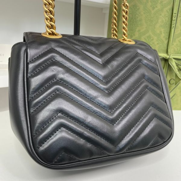 【99新】【12期0利率】GG Marmont絎縫迷你手提袋 方胖馬夢 