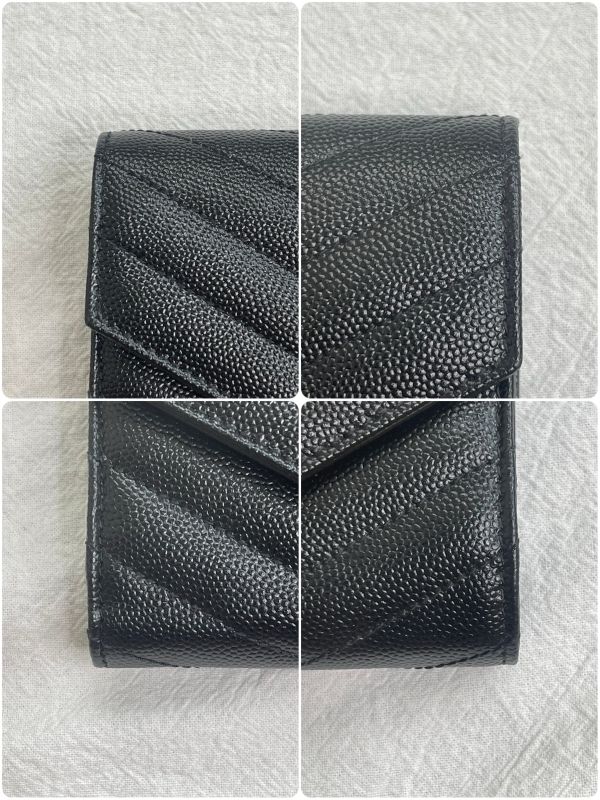 【12期0利率】YSL  魚子醬三折短夾 【9成新】 