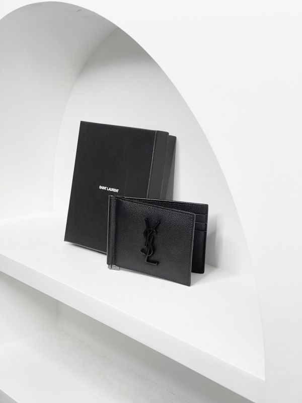 【99成新】YSL 對折短夾附鈔票夾 