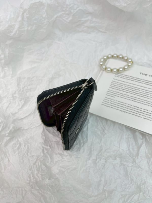 【9成新】CHANEL COCO 拉鍊零錢卡包 