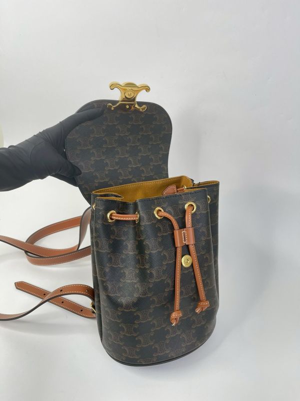 【99成新】CELINE BONNIE標誌印花背包 