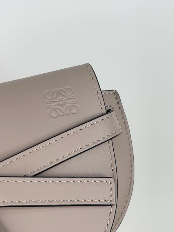 【分期0利率】LOEWE MINI GATE 雙層包 沙色【99成新】 