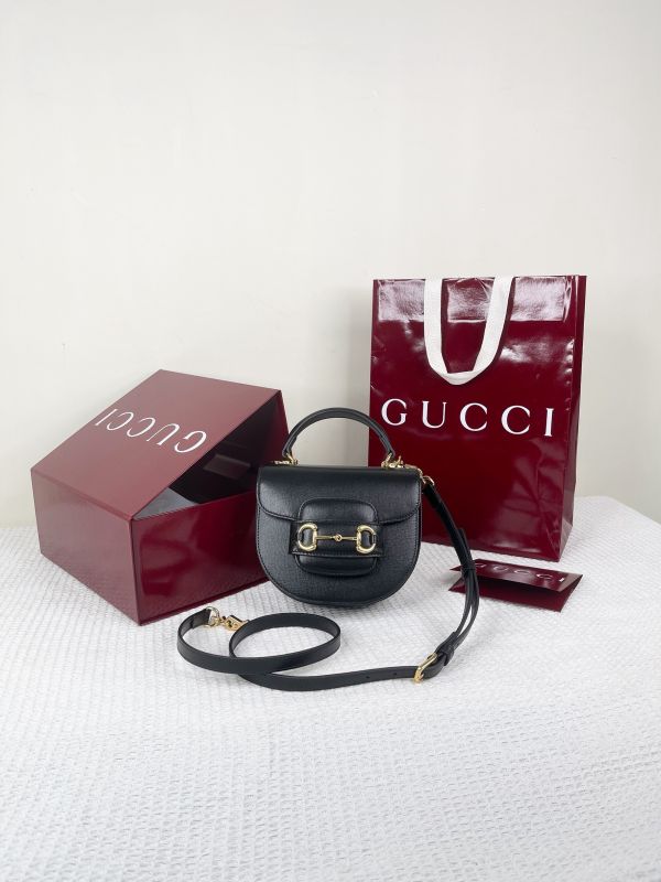 【分期0利率】GUCCI Horsebit1955 迷你手提肩背包【99成新】 