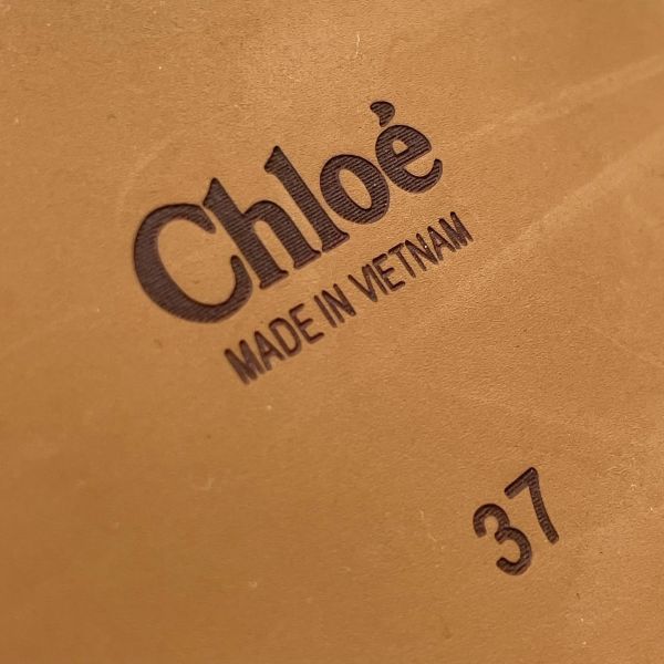 【12期0利率】【全新品】Chloé  繃帶字母拖鞋-咖啡牛奶(限量色 