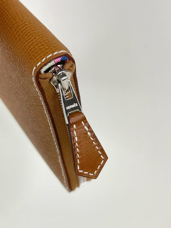 【分期0利率】HERMES 絲巾短夾 金棕色【未使用閒置品】