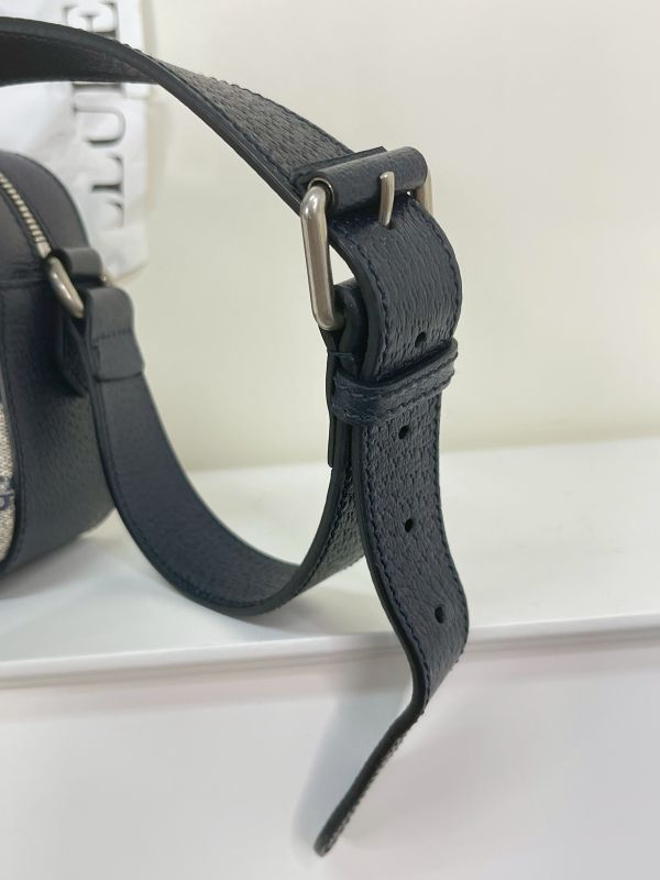 【分期0利率】GUCCI GG Supreme 帆布印花織帶相機包【未使用閒置品】 
