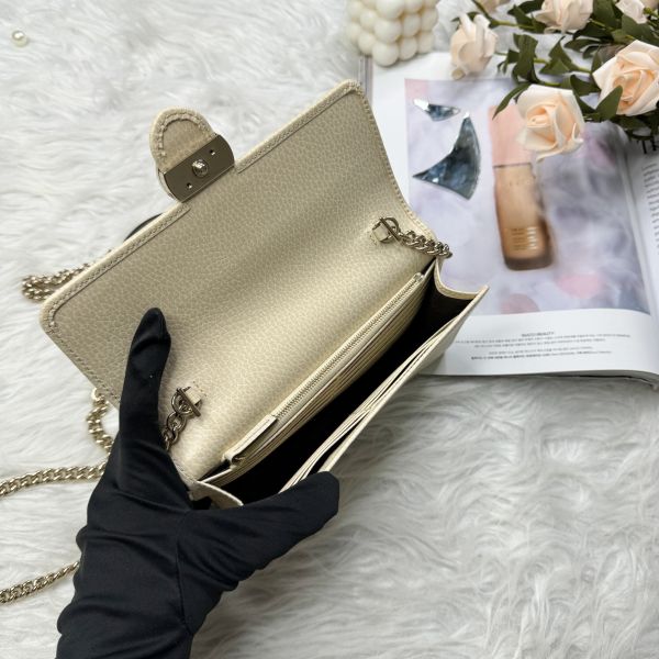 【12期0利率】GUCCI 荔枝皮雙G WOC【9成新】 
