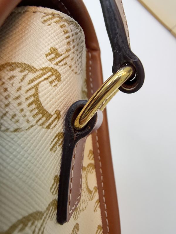 【95成新】CELINE Triomphe帆布中型Folco手袋 