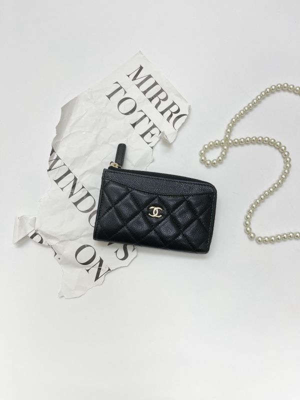 【95成新】CHANEL 經典L型拉鍊零錢包 