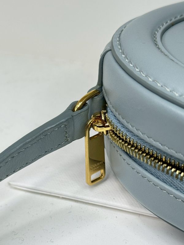 【95成新】CELINE 迷你月餅包  冰藍色 