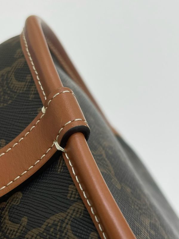 【95成新】CELINE Triomphe帆布中型Folco手袋 