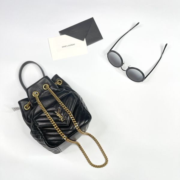 【12期0利率】YSL  Joe絎縫小羊皮迷你水桶袋【9成新】 
