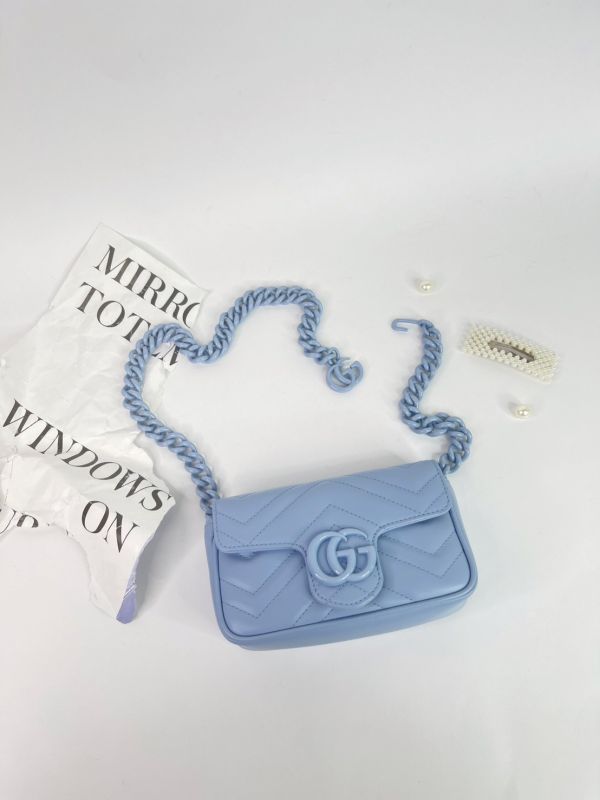 【95成新】GUCCI GG馬夢絎縫皮革鍊帶腰/肩背包 