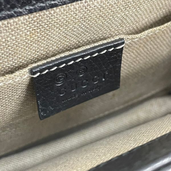 【12期0利率】GUCCI 雙G扣 荔枝牛皮雙層鍊條斜背包【9成新】 