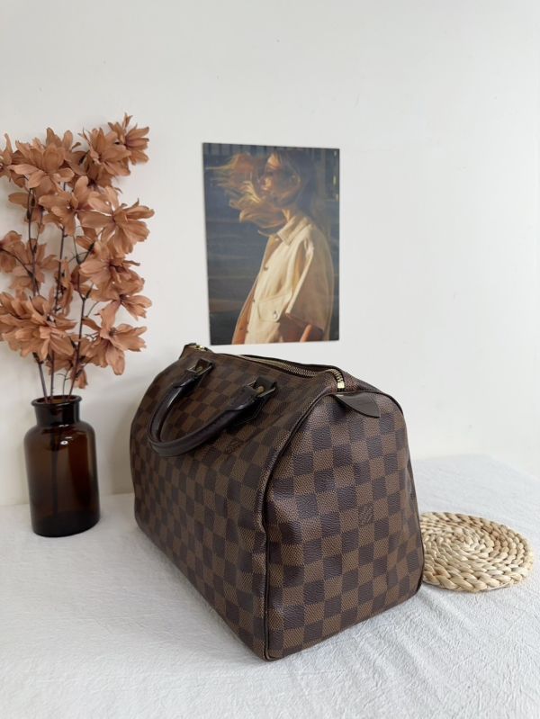 【12期0利率】LV SPEEDY 30  棋盤格無背帶款【9成新】 