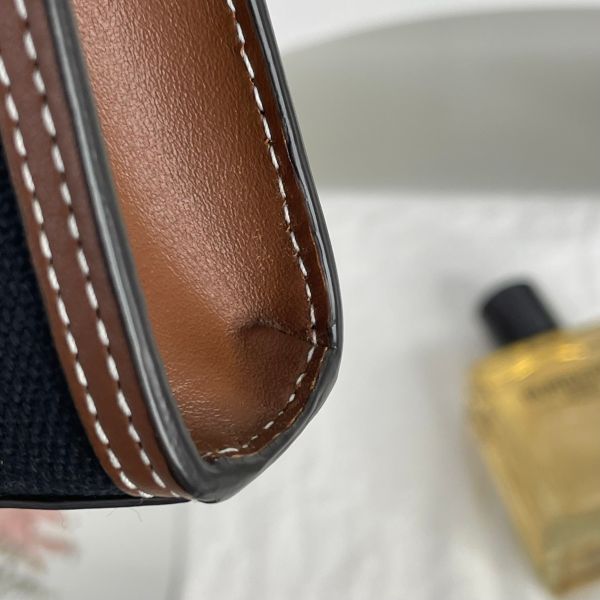 【95成新】【12期0利率】BURBERRY  Pocket 字母帆布拼接小牛皮MICRO斜背包 