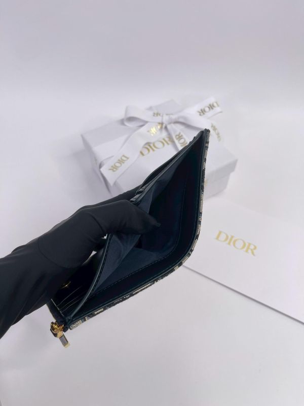 【未使用閒置品】Dior 老花零錢短夾 