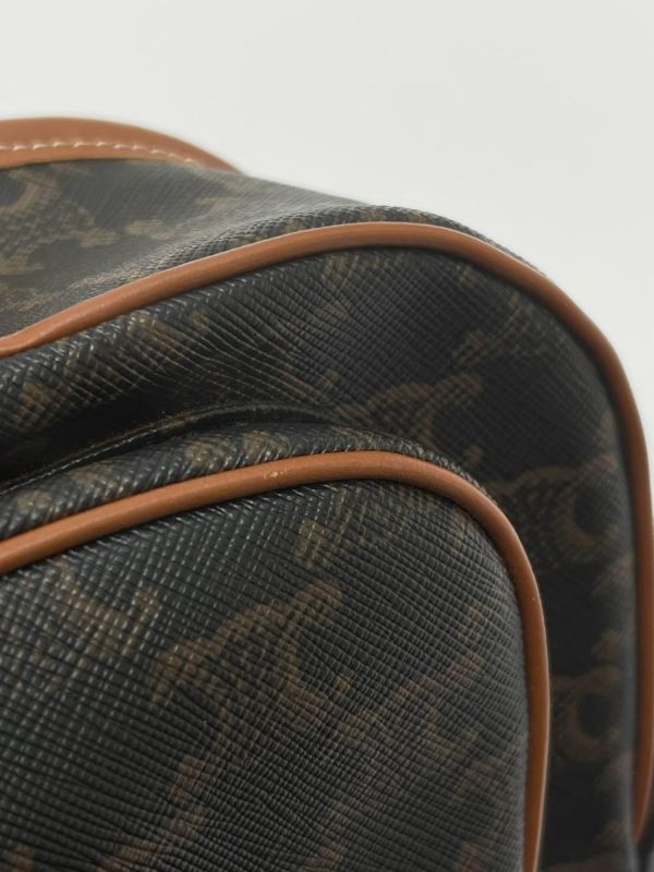 【95成新】CELINE Triomphe帆布中型Folco手袋 