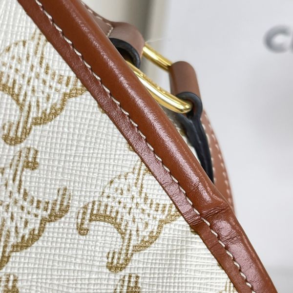 【12期0利率】CELINE Triomphe帆布中型Folco手袋 【9成新】 