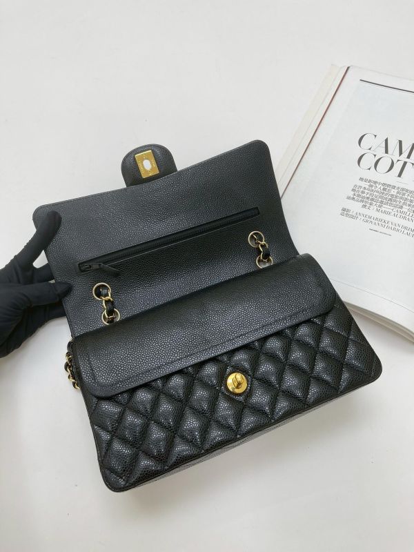 【95成新】CHANEL CF25 黑金牛皮 