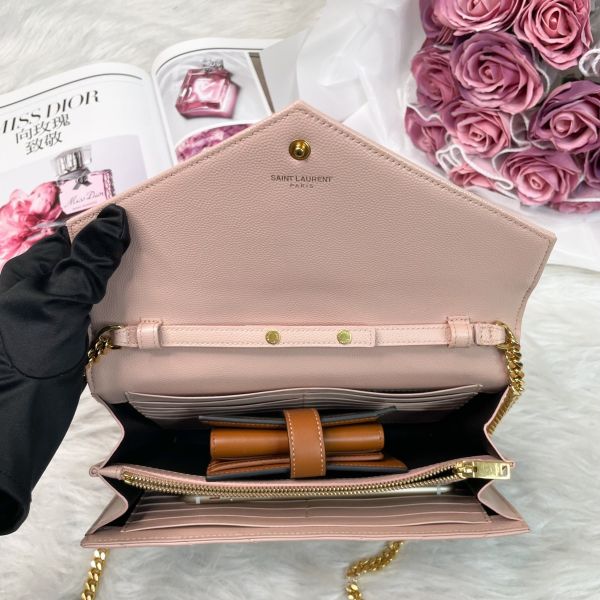 【12期0利率】YSL WOC 魚子醬鍊包 22.5CM【9成新】 