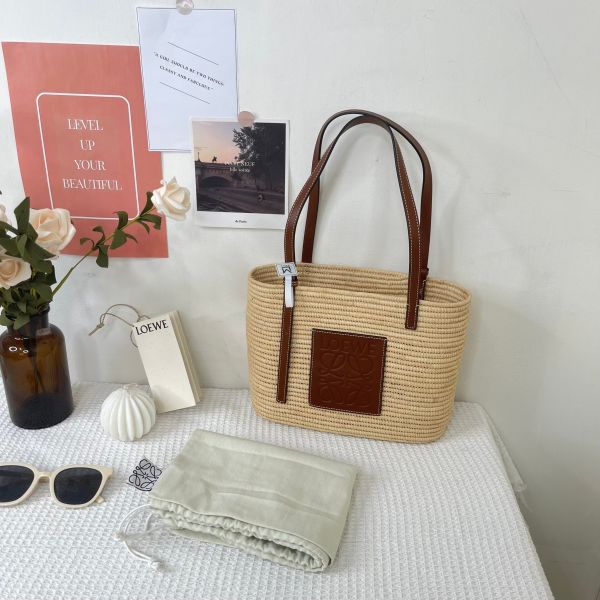 【12期0利率】LOEWE 手提肩背草編包【9成新】 