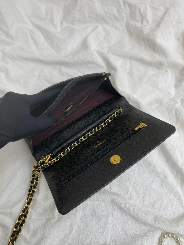 【9成新】CHANEL  磁吸扣荔枝牛皮WOC 