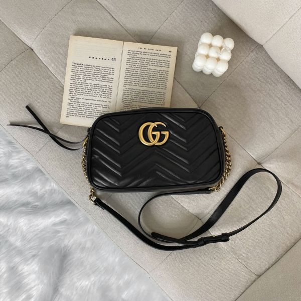 【9成新】【12期0利率】GUCCI GG Marmont 相機包 24公分 gucci 女包