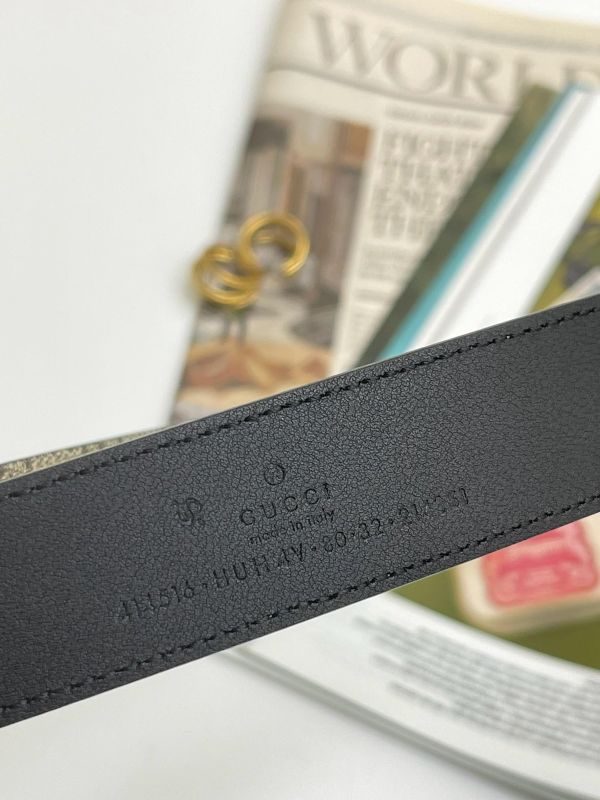 【全新品】GUCCI 雙G 3CM 皮帶 