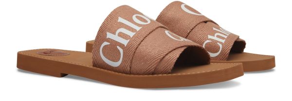 【12期0利率】【全新品】Chloé  繃帶字母拖鞋-咖啡牛奶(限量色 