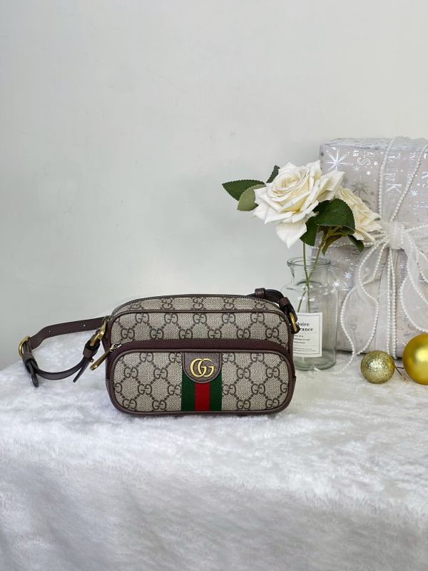 【99成新】GUCCI Ophidia 前口袋腰包斜背兩用包 