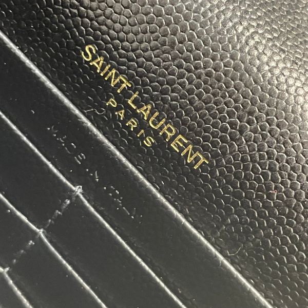【12期0利率】YSL WOC 魚子醬鍊包黑金 19.5CM【95成新】 