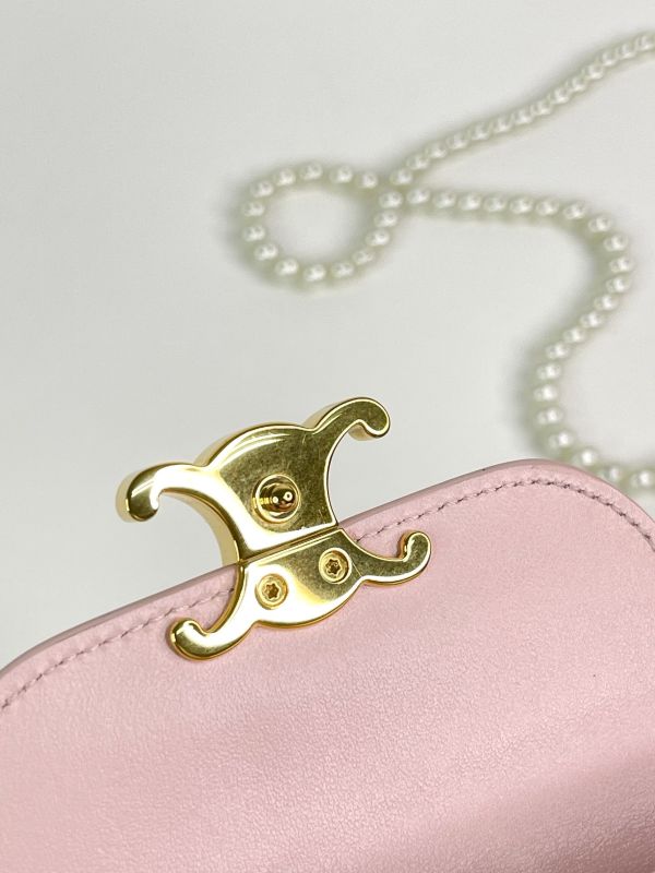 【分期0利率】CELINE 亮面牛皮革TRIOMPHE三折短夾 【9成新】