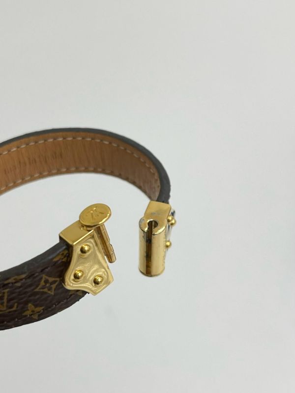 【9成新】LV MONOGRAM 黃銅手環 