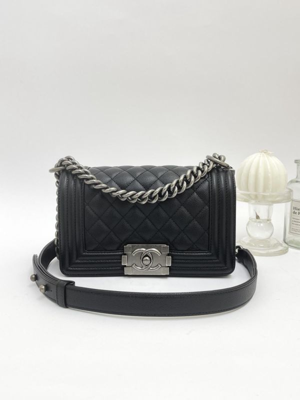 【99成新】CHANEL  BOY 20 小型口蓋包 