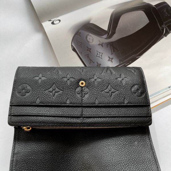 【12期0利率】LV Sarah 老花信封長夾【95成新】 