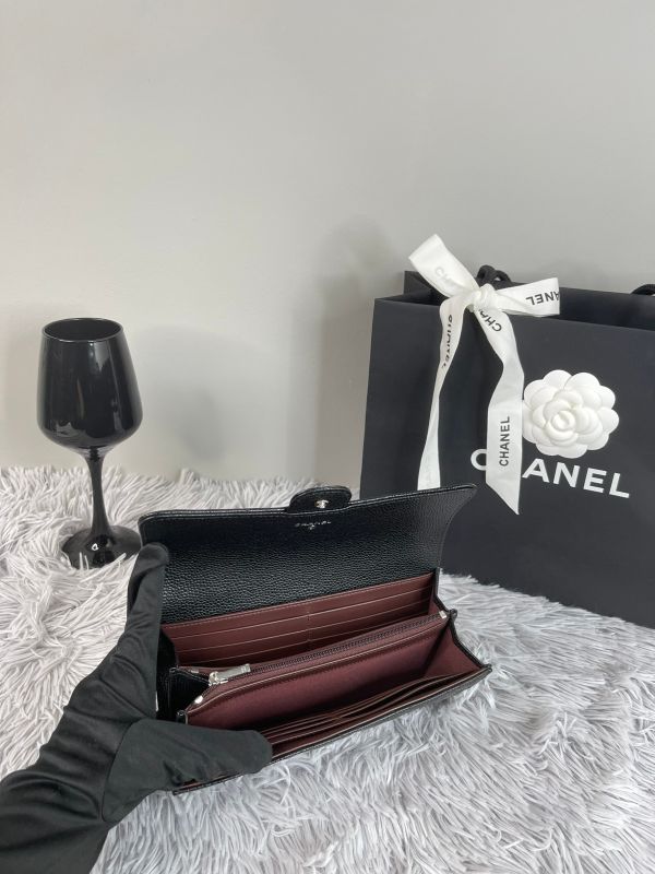 【分期0利率】CHANEL COCO 經典翻蓋長夾 黑銀【全新品】 