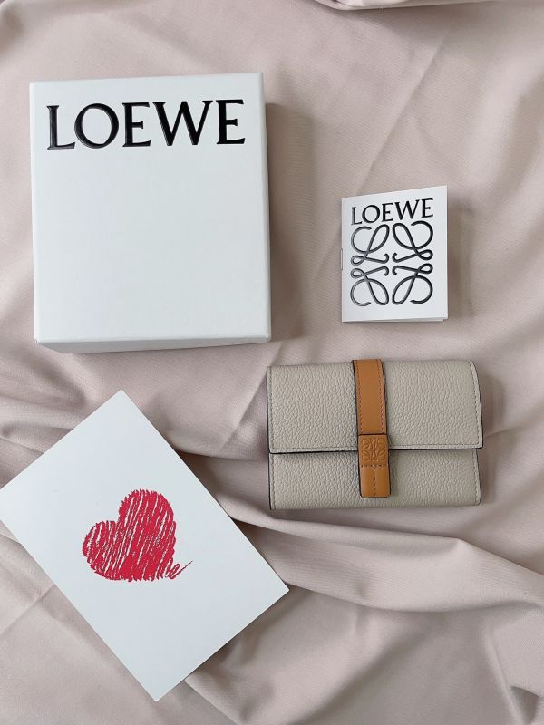 【6期0利率】【現金價】LOEWE 粒面小牛皮小號豎款皮夾 