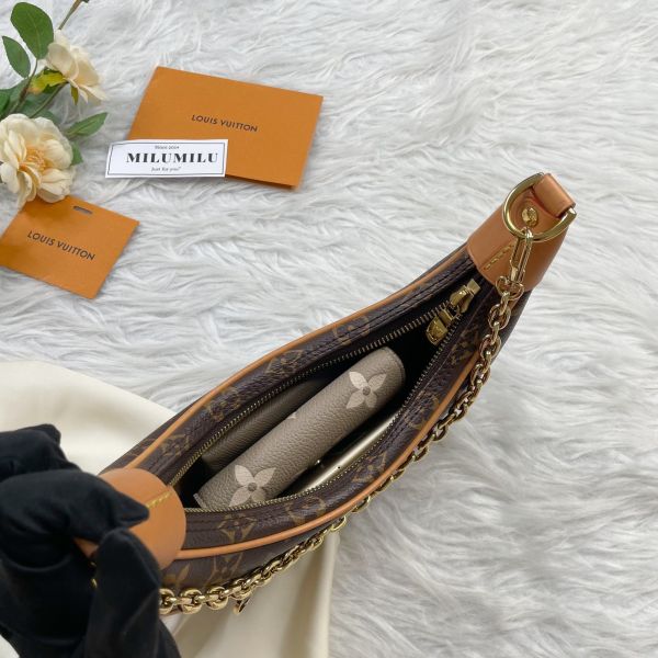 【12期0利率】LV  Loop 老花半月包【95成新】 