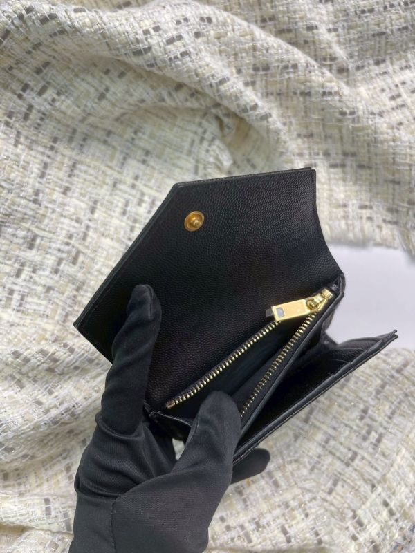 【分期0利率】YSL 魚子醬三折短夾 【9成新】 