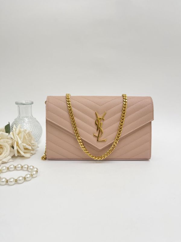 【9成新】YSL WOC 魚子醬鍊包 22.5CM 